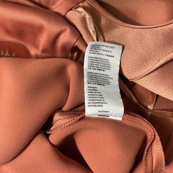 Anthropologie BHLDN Cali Satin Cowl Neck Midi Slip Dress Pink 6 - Picture 8 of 9